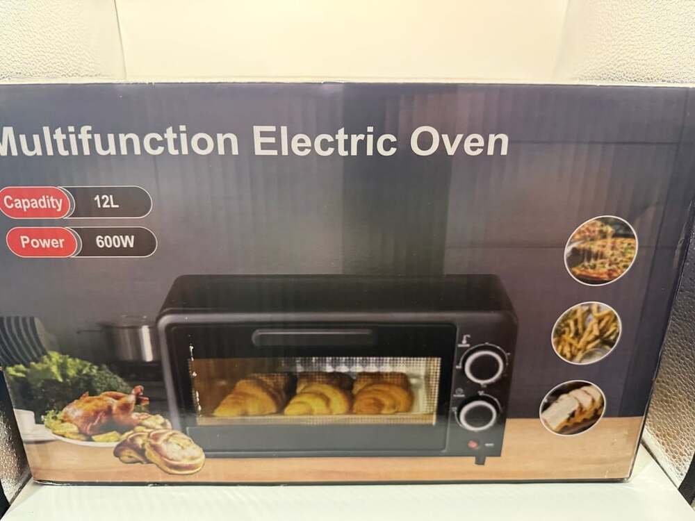 Unbranded Multifunction Electric Oven Size 12L Black Countertop